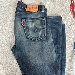 Levi's 513 Slim Straight Men's 31x30 100% Cotton Denim Blue Jeans Levis